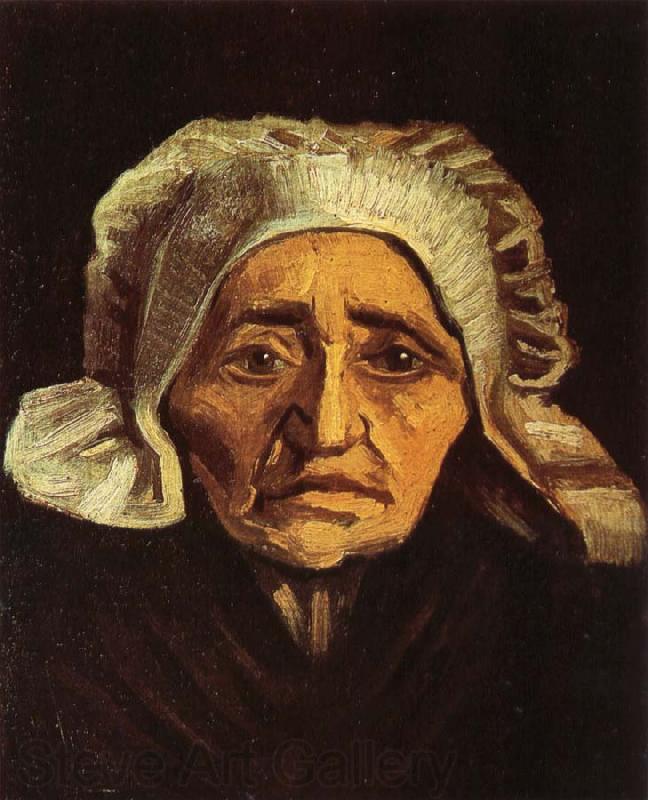 Vincent Van Gogh Head of an old peasant Woman with White Cap (nn04)